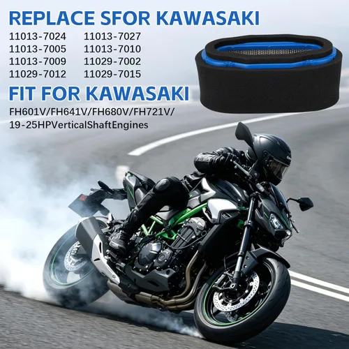 Miniatura 2 de 11013-7027 11013-7024 Filtro de aire y pre filtro para motores de eje vertical Kawasaki FH601V FH680V FH641V FH721V FH680V 19-25HP #11013-7005