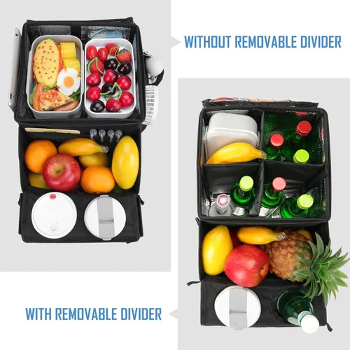 Miniatura 4 de COOLBEBE Organizador de asiento de automóvil, organizador de asiento trasero de automóvil con portavasos para viajes de niños y adultos, organizador