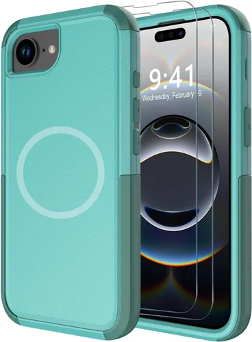 Miniatura 54 de Diverbox Funda para iPhone 13 [compatible con MagSafe] [con protector de pantalla] [a prueba de golpes] [a prueba de caídas] Funda de protección
