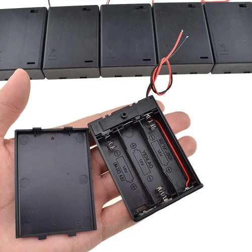 Miniatura 28 de HAHIYO 2 soportes de batería AAA con conector JST, suministro portátil, intercambio rápido, tapas de forma segura, conveniente interruptor