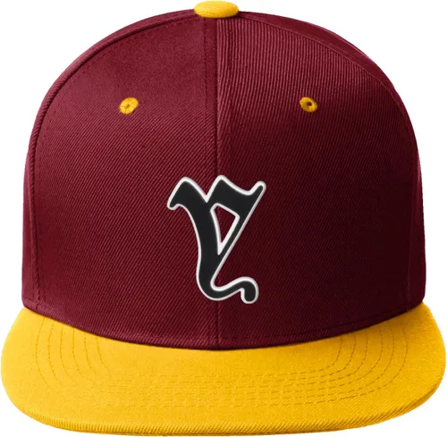 Miniatura 1191 de Daxton Gorra clásica con visera de billete plano con letras del alfabeto inglés antiguo de la A a la Z