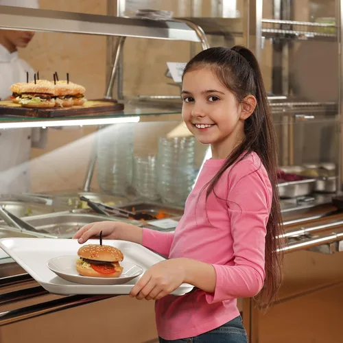 Miniatura 3 de Uiifan 20 bandejas de plástico grueso para cafetería, bandejas de servicio de comida rápida, bandejas rectangulares a granel, para restaurante
