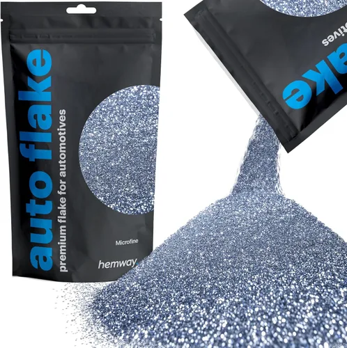 Hemway Purpurina metálica automotriz MICROFINE 1/256" .004" 0.1mm 100 micras, aditivo de pintura en escamas metálicas 100 g para uso con pintura en