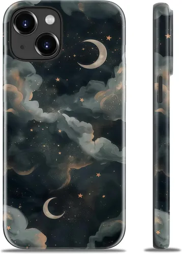 Miniatura 11 de Goodon para iPhone 17 Pro, Funda Estética de Gato Negro y Niña Naranja, Compatible con Magsafe, Funda Protectora Retro Única y Moderna de Silicona