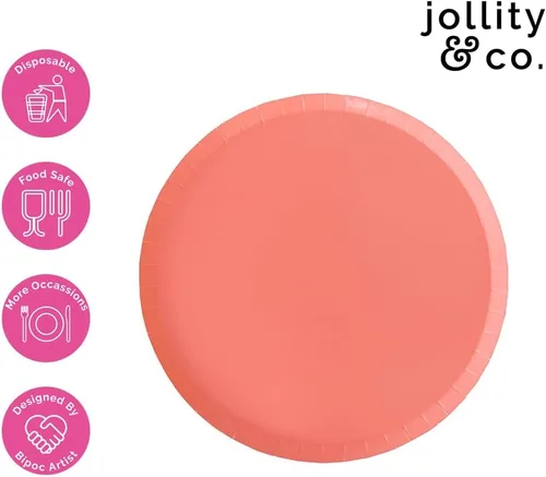 Miniatura 6 de Jollity & Co Platos de Postre Shade - Paquete de Papel Negro Ónix de 8 para Pastel - Platos Desechables de Fiesta para Baby Showers, Aniversarios