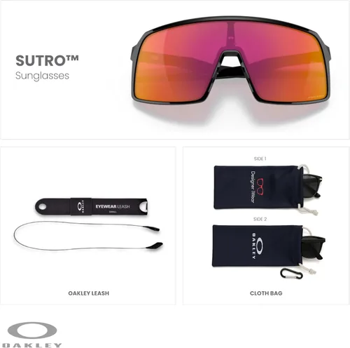 Miniatura 2 de Oakley Sutro OO9406 / OO9462 - Lentes de sol para hombre, kit de correa de accesorios, bolsa de microfibra