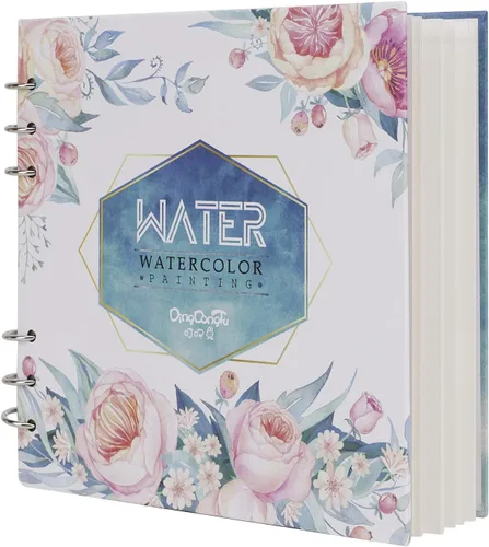 Cuaderno de bocetos de acuarela – Cuaderno de bocetos de papel de acuarela | prensa en frío | 7.7 x 7.7 pulgadas, 20 hojas, papel pesado de 140