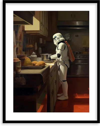 Miniatura 29 de Impresiones de Arte para Cocina de Star Wars - Impresión Giclée de Arte Fino Premium - Póster de Impresión Estético de Darth Vader Boba Fett Yoda