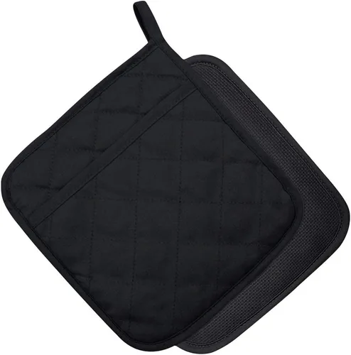 Juego de 2 almohadillas de algodón y neopreno para horno con bolsillo de 8 x 8.5 pulgadas, juego de almohadillas calientes de doble función para
