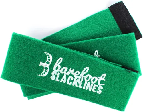Miniatura 6 de Barefoot Slackline Kit de 60 pies (59.1 ft) juego completo que incluye trinquete, línea de entrenamiento, protectores de ladridos e instrucciones