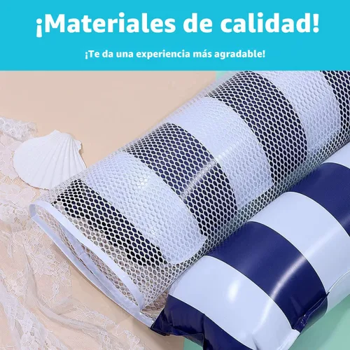 Miniatura 4 de 4 Pack Upgrated XL Water Pool Floats, 4-in-1 (Hammock, Saddle, Lounge Chair, Drifter) Multi-Purpose Water Pool Float, Non-Stick PVC Material.