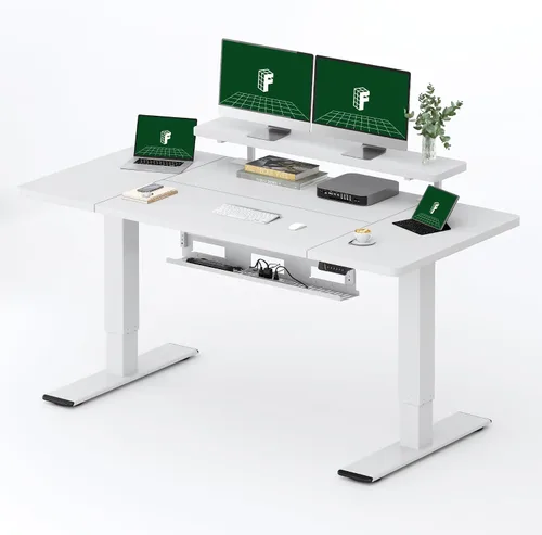 Miniatura 27 de FLEXISPOT Escritorio Eléctrico de Pie de Una Pieza, 40 x 24 Pulgadas Escritorio Ajustable con Superficie Sin Costuras, Controlador de Memoria