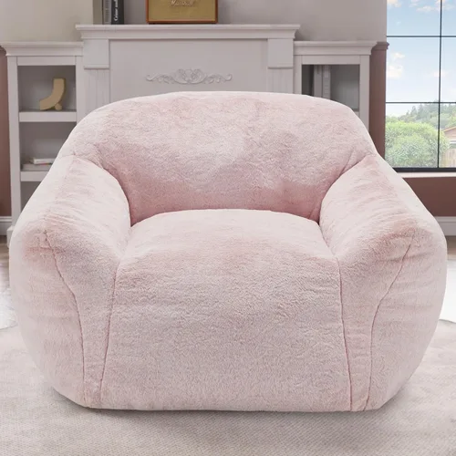 Miniatura 18 de Puf gigante para adultos, sillas grandes de espuma viscoelástica, sofá puff de gran tamaño con relleno, silla de lectura grande de piel sintética