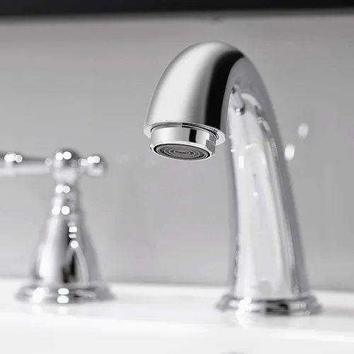 Miniatura 3 de Phiestina Grifo de baño cromado de 8 pulgadas y 3 agujeros con drenaje desplegable de metal, grifo de lavabo de baño sin Lesd, WF008-4-C Cromo
