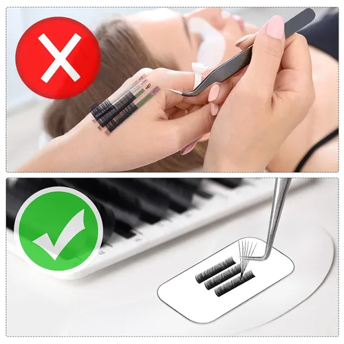 Miniatura 5 de Maitys 6 almohadillas de silicona para extensiones de pestañas para pestañas, reutilizables, adhesivas, de silicona, para extensiones de pestañas