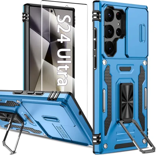 Miniatura 12 de Funda magnética para Samsung Galaxy Note 20 Ultra con soporte de anillo [con protector de pantalla] [Compatible con carga inalámbrica MagSafe] Funda