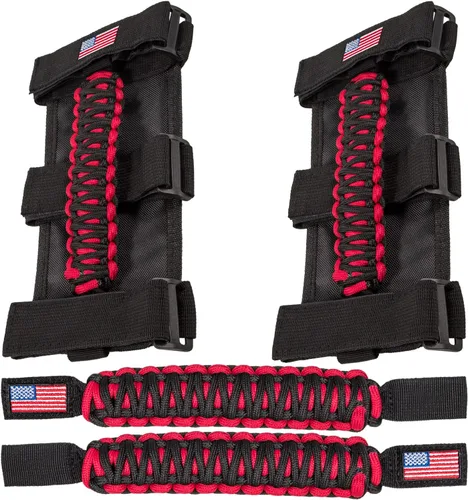 Asas de agarre de barra antivuelco+mango de agarre para reposacabezas para Jeep Wrangler YJ TJ JK JKU JL JLU Sport Sahara Freedom Rubicon Unlimited