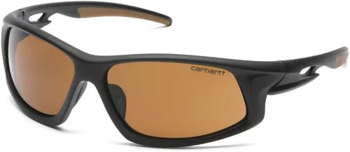 Miniatura 6 de Carhartt Ironside Safety Glasses, Retail Clamshell Packaging, Black/Tan Frame, Sandstone Bronze Anti-Fog Lens Negro / Beige