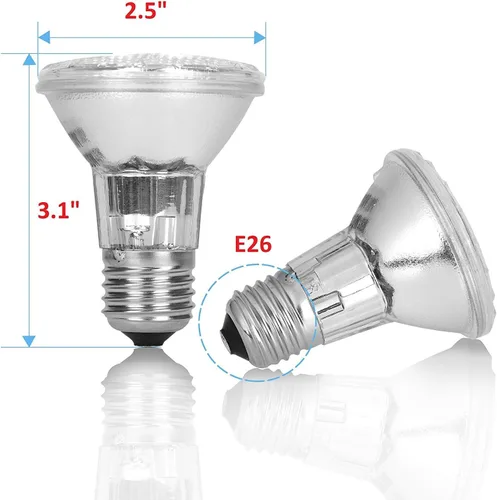 Miniatura 5 de 12Vmonster Par 20 Paquete de 15 bombillas halógenas FL25 50PAR20/FL de 40 vatios bombilla halógena I no luz azul dañina I 120 V iluminación campana