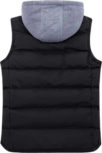 Miniatura 2 de ZSHOW - Chaleco de invierno con capucha extraíble y acolchado para hombre