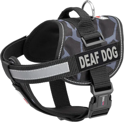 Miniatura 18 de Dogline Unimax - Arnés para perro con parches para perros sordos reflectantes sin tirones, correas ajustables, neopreno transpirable para médicos