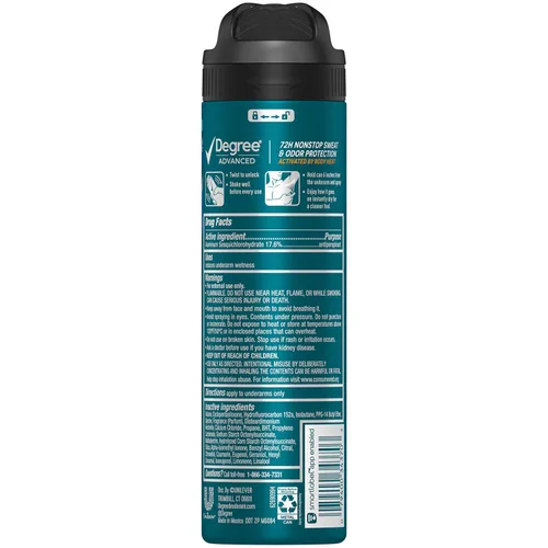 Miniatura 2 de Degree Desodorante antitranspirante en aerosol para hombre, Cool Rush, paquete de 4 – 72H protección contra el sudor y el olor, 3.8 onzas Ea