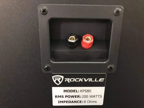 Miniatura 6 de (2) Rockville KPS80 altavoces vocales de karaoke de 8 pulgadas + mezclador amplificador Bluetooth + (2) micrófonos + Rockville R14GSBR100 rojo/negro