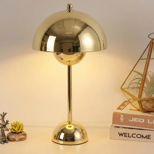 Miniatura 18 de COSYLUX Moderna lámpara de mesa pequeña para dormitorio, bonita lámpara de lectura con pantalla de cúpula reflectante para sala de estar, habitación