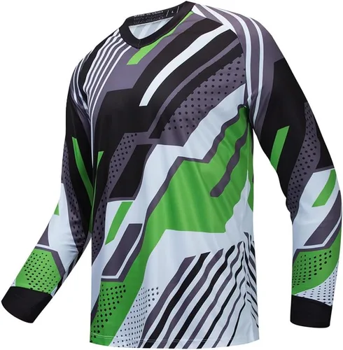 Miniatura 88 de Hotlion Camiseta de ciclismo para hombre, manga larga, MTB Motocross, ropa de carreras todoterreno