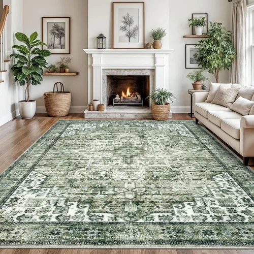 Miniatura 115 de SIILOOM Alfombra lavable de 2 x 3 pies, alfombra suave color taupe ceniza para entrada, tapete antideslizante para puerta de interior, tapete