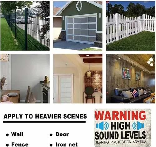 Miniatura 2 de Funny Metal Signs Posters HIGH SOUND LEVELS Sign Wall Art for Yard Sign Outdoor Lawn Garden Home Decor 8X12inch