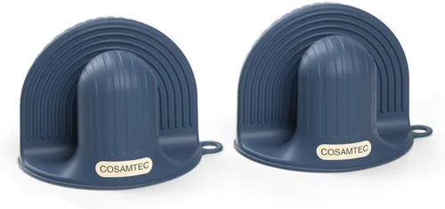 Miniatura 3 de Juego de guantes de horno de silicona resistentes al calor, mini guantes para horno y agarraderas para ollas para la cocina, agarre antideslizante