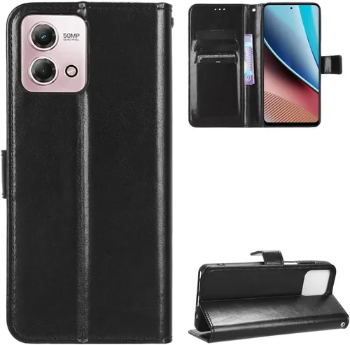 Miniatura 87 de Funda para Boost Mobile Celero 5G + Funda de piel con tapa para Boost Mobile Celero 5G Plus, color negro