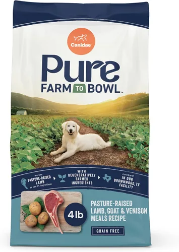 Miniatura 13 de Canidae Pure Farm to Bowl - Alimento seco para perros con cordero criado en pastos y batata, sin granos, 4 libras