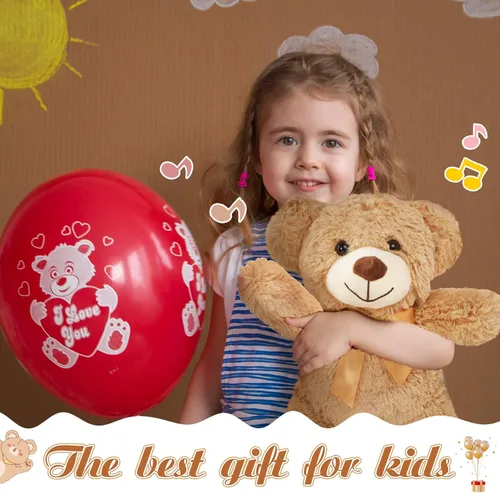 Miniatura 7 de Liliful Oso de Peluche de 12 Pulgadas con Grabación de Voz Memorial Oso de Peluche Grabable Conmemorativo de 30 Segundos Animal de Peluche Grabadora