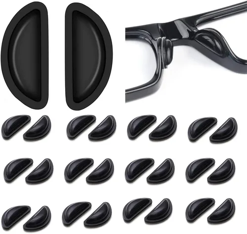 Miniatura 7 de Junsika Almohadillas para la nariz para gafas, almohadillas adhesivas de silicona suave para anteojos, antideslizantes, para cámara de aire