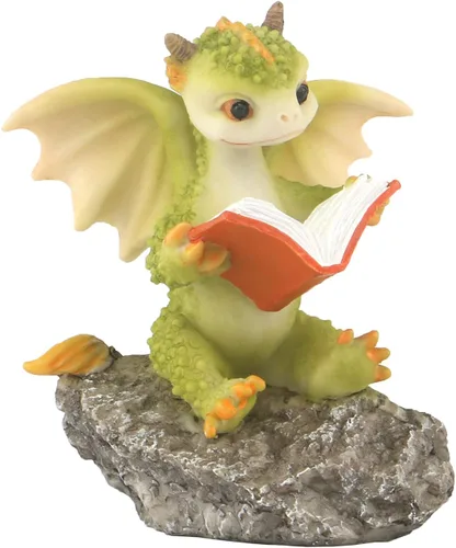 Miniatura 9 de Mini figura de dragón, decoración del hogar de resina, bonitos adornos, estatua de jardín de animales de la suerte para micro paisaje Canta