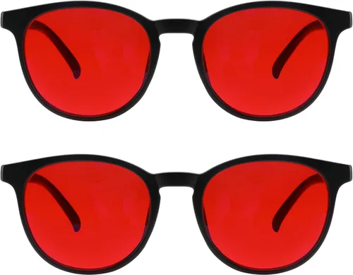 Miniatura 8 de VisionGlobal 1 par de lentes de bloqueo de luz azul/paquete de 2 lentes rojos para dormir o 2 lentes de juego para mujeres/hombres
