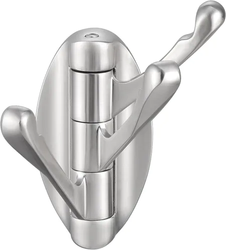 Angle Simple Gancho para toallas de baño, gancho giratorio plegable de metal, colgador de bata para pared, níquel cepillado