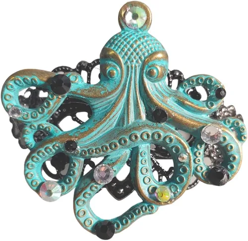 Miniatura 5 de Ursula Pulpo Brazalete Metal Steampunk Bajo el Mar