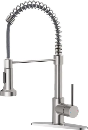 Miniatura 19 de Grifo de cocina sin contacto con rociador extraíble, luz LED, grifo de fregadero de cocina de una sola manija, sensor de movimiento, manos libres, A