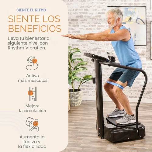 Miniatura 3 de LifePro Máquina de Ejercicio con Plataforma de Vibración Rhythm con Asas para Soporte de Equilibrio – Plataforma Vibratoria para Drenaje Linfático