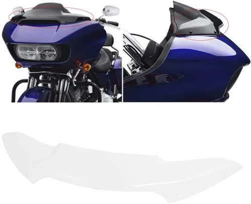 Miniatura 2 de TCT-MOTORPARTS Parabrisas ondulado de 4.5 pulgadas para Harley Road Glide Ultra FLTRX FLTRXS FLTRU 2015-2023, negro, plástico ABS, montaje exterior