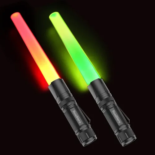 Miniatura 9 de RoadHero Paquete de 2 linternas LED multicolor de 12 pulgadas para control de tráfico, 4 colores en 1, luz de señal de seguridad para versión