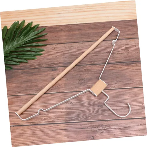 Miniatura 6 de Alipis Perchas de metal de madera, ganchos resistentes para el hogar, diseño ranurado, moderno, perchero, 360, giratorio, elegante