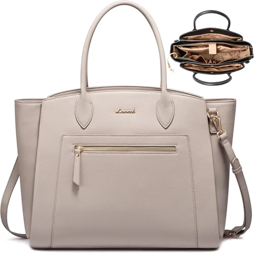 Miniatura 7 de LOVEVOOK Bolsa de mano para laptop para mujer, bolsa de trabajo de gran capacidad de 15.6 pulgadas, con múltiples bolsillos y soporte grande