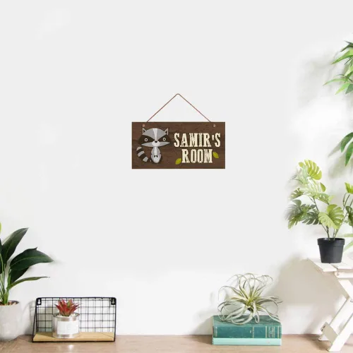 Miniatura 3 de Letreros personalizados, lindo letrero de mapache, decoración de pared personalizada, nombre personalizado, habitación de niños, habitación de bebé