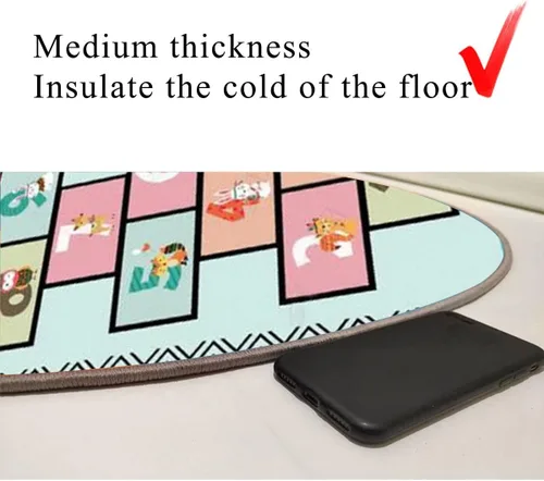 Miniatura 5 de Alfombra Hopscotch para niños, alfombra antideslizante divertida y educativa, alfombra de juego para dormitorio, guardería, sala de juegos, regalo