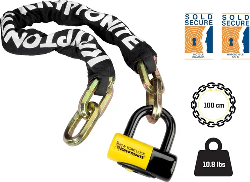 Miniatura 2 de Kryptonite New York FAHGETTABOUDIT 1410 - Cadena de cadena de acero antirrobo de 3.28 pies de largo, cadena de acero antirrobo resistente