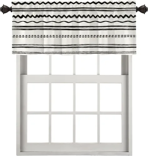 Miniatura 169 de Cortinas opacas de poliéster multicapa para cafetería, con diseño de diamantes, 2 unidades, 26 x 24 pulgadas